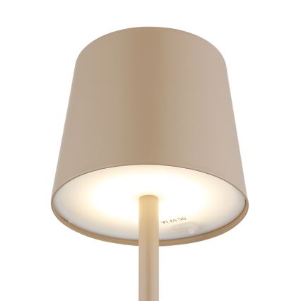 Globo - Lámpara de mesa LED táctil regulable para exterior LED/2W/5V 3000/4000/6000K 2200 mAh IP44 crema