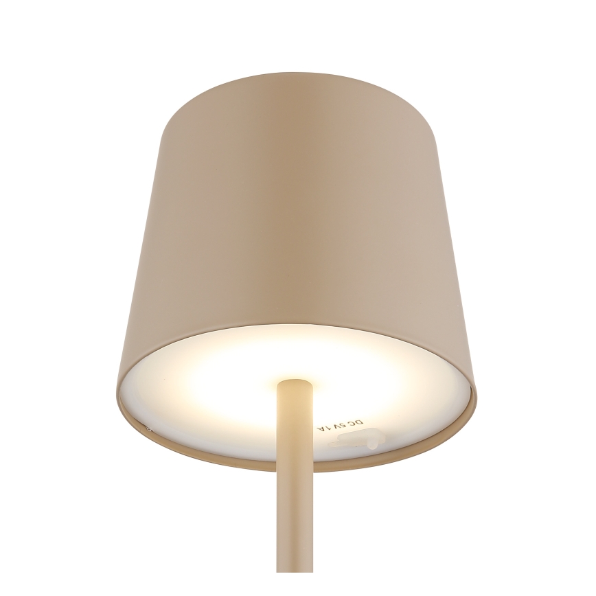 Globo - Lámpara de mesa LED táctil regulable para exterior LED/2W/5V 3000/4000/6000K 2200 mAh IP44 crema
