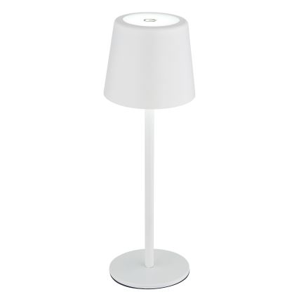 Globo - Lámpara LED de mesa táctil recargable para exterior regulable VAN. 2W/5V 2200 mAh IP44 color blanco