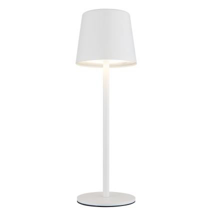 Globo - Lámpara LED de mesa táctil recargable para exterior regulable VAN. 2W/5V 2200 mAh IP44 color blanco