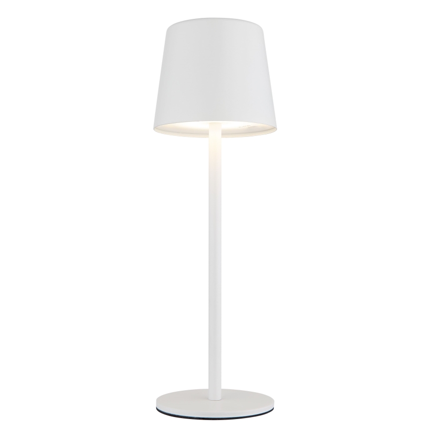 Globo - Lámpara LED de mesa táctil recargable para exterior regulable VAN. 2W/5V 2200 mAh IP44 color blanco
