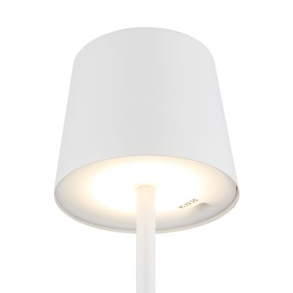 Globo - Lámpara LED de mesa táctil recargable para exterior regulable VAN. 2W/5V 2200 mAh IP44 color blanco