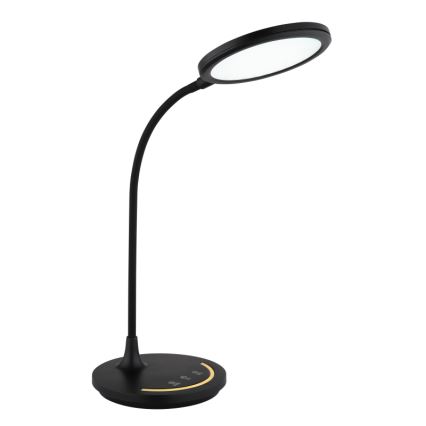 Globo - Lámpara de mesa flexible táctil LED regulable LED/12W/230V 3000/4000/6500K CRI 90 negra