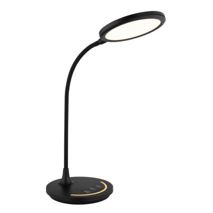 Globo - Lámpara de mesa LED táctil flexible y regulable, LED/12W/230V 3000/4000/6500K CRI 90 negro