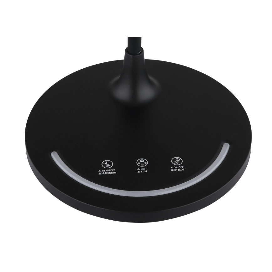 Globo - Lámpara de mesa LED táctil flexible y regulable, LED/12W/230V 3000/4000/6500K CRI 90 negro