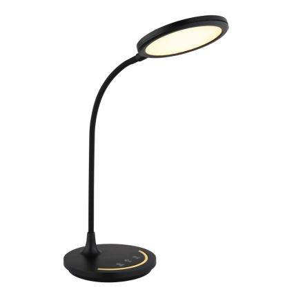 Globo - Lámpara de mesa LED táctil flexible y regulable, LED/12W/230V 3000/4000/6500K CRI 90 negro