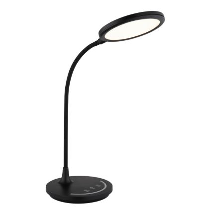Globo - Lámpara de mesa LED táctil flexible y regulable, LED/12W/230V 3000/4000/6500K CRI 90 negro