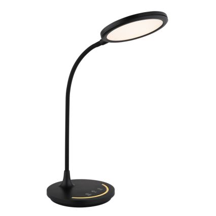 Globo - Lámpara de mesa LED táctil flexible y regulable, LED/12W/230V 3000/4000/6500K CRI 90 negro