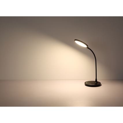 Globo - Lámpara de mesa LED táctil flexible y regulable, LED/12W/230V 3000/4000/6500K CRI 90 negro
