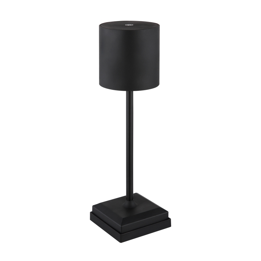 Globo - LED Lámpara de mesa recargable, táctil y regulable LED/1,5W/5V 2200 mAh negra