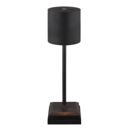 Globo - LED Lámpara de mesa recargable, táctil y regulable LED/1,5W/5V 2200 mAh negra