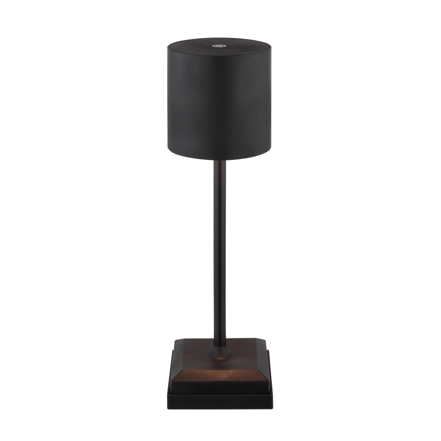 Globo - LED Lámpara de mesa recargable, táctil y regulable LED/1,5W/5V 2200 mAh negra