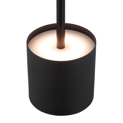 Globo - LED Lámpara de mesa recargable, táctil y regulable LED/1,5W/5V 2200 mAh negra