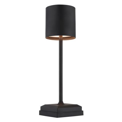 Globo - LED Lámpara de mesa recargable, táctil y regulable LED/1,5W/5V 2200 mAh negra