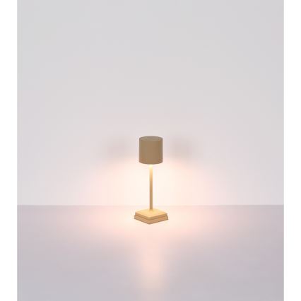 Globo - Lámpara de sobremesa LED regulable, táctil y recargable LED/1,5W/5V 2200 mAh beige
