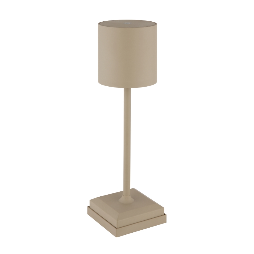 Globo - Lámpara de sobremesa LED regulable, táctil y recargable LED/1,5W/5V 2200 mAh beige