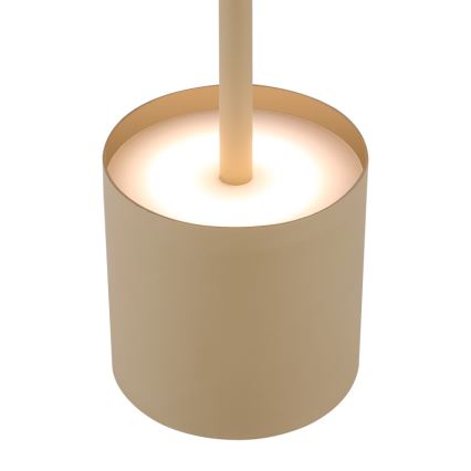 Globo - Lámpara de sobremesa LED regulable, táctil y recargable LED/1,5W/5V 2200 mAh beige