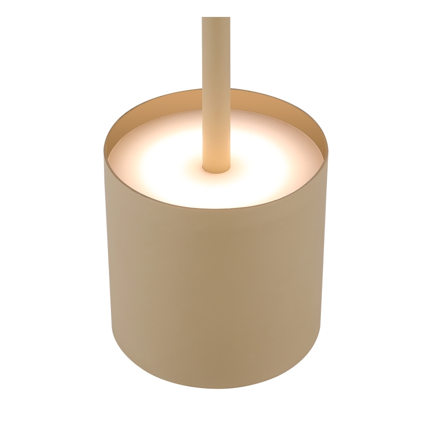 Globo - Lámpara de sobremesa LED regulable, táctil y recargable LED/1,5W/5V 2200 mAh beige