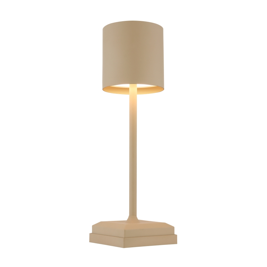 Globo - Lámpara de sobremesa LED regulable, táctil y recargable LED/1,5W/5V 2200 mAh beige