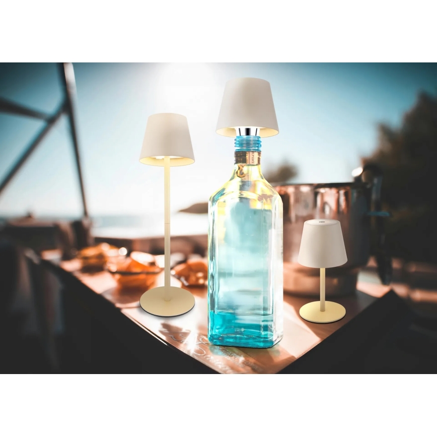 Globo - Lámpara de mesa recargable para exterior LED táctil y regulable 3 en 1 LED/3W/5V 3000/4000/5000K IP54 1800 mAh