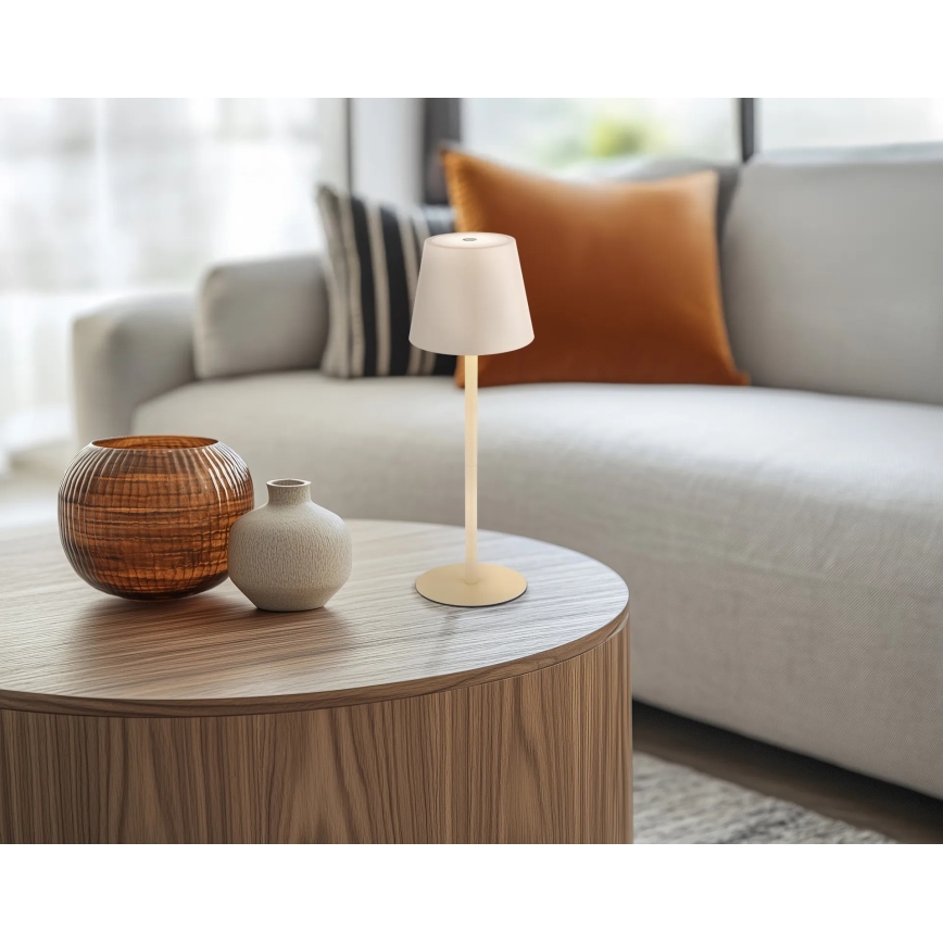 Globo - Lámpara de mesa recargable para exterior LED táctil y regulable 3 en 1 LED/3W/5V 3000/4000/5000K IP54 1800 mAh