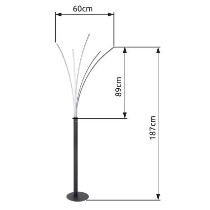 Globo - Lámpara de pie táctil LED regulable LED/36W/230V negra