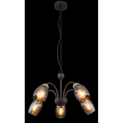 Globo - Lámpara de araña con cadena 5xE14/25W/230V