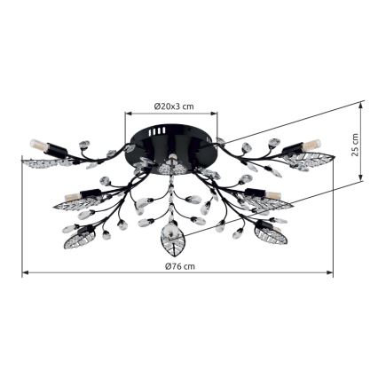 Globo - Lámpara de techo 8xG9/5W/230V, Ø 76 cm