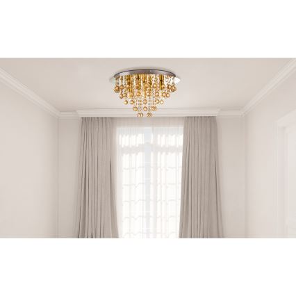 Globo - Plafón 5xE14/40W/230V diá. 46 cm dorado