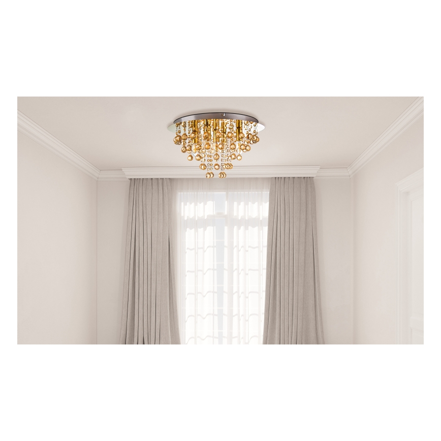 Globo - Plafón 5xE14/40W/230V diá. 46 cm dorado