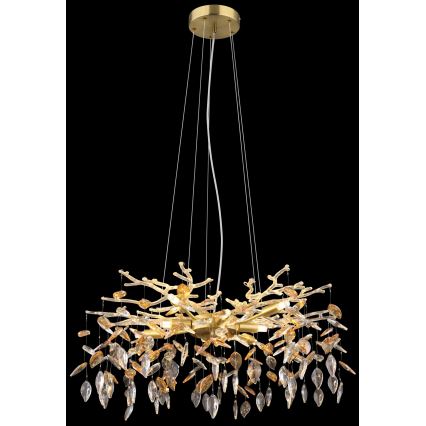 Globo - Lámpara colgante 8xG9/8W/230V diá. 61 cm dorado