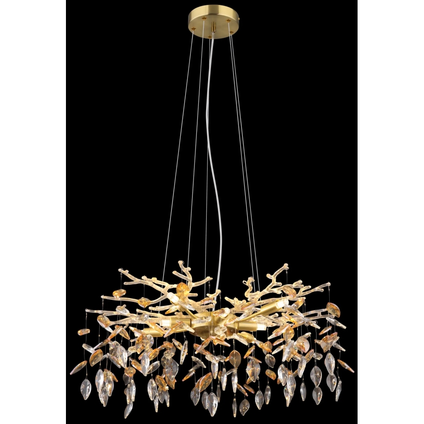 Globo - Lámpara colgante 8xG9/8W/230V diá. 61 cm dorado