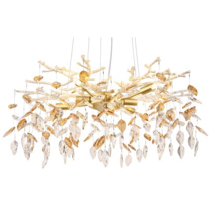Globo - Lámpara colgante 8xG9/8W/230V diá. 61 cm dorado