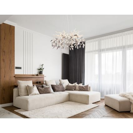 Globo - Lámpara colgante 8xG9/8W/230V diá. 61 cm cromo brillante
