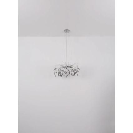 Globo - Lámpara colgante 8xG9/8W/230V diá. 61 cm cromo brillante