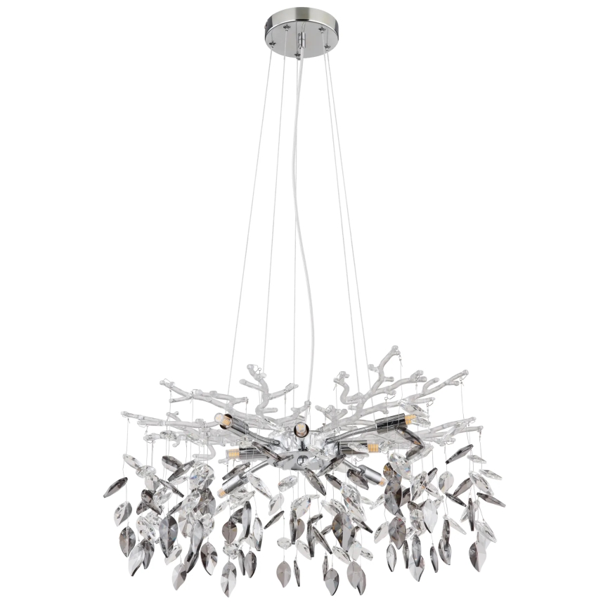 Globo - Lámpara colgante 8xG9/8W/230V diá. 61 cm cromo brillante