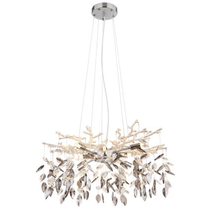 Globo - Lámpara colgante 8xG9/8W/230V diá. 61 cm cromo brillante