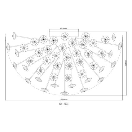 Globo - Lámpara de techo LED 6xG9/3,5W/230V dorada