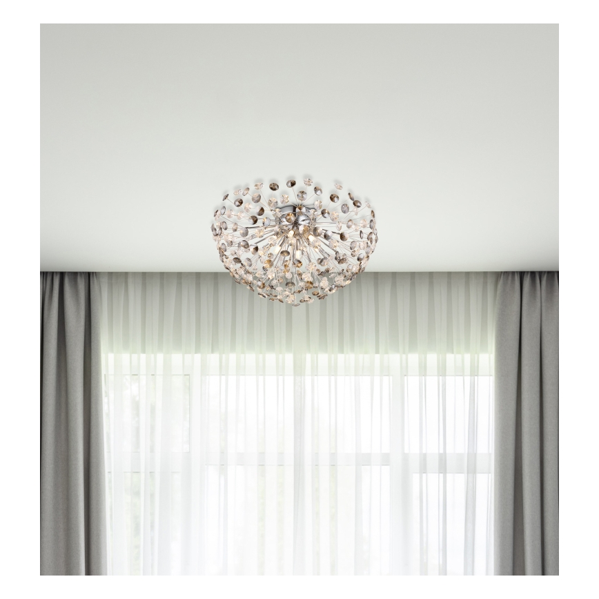 Globo - Plafón LED 6xG9/3,5W/230V diá. 60 cm cromo brillante
