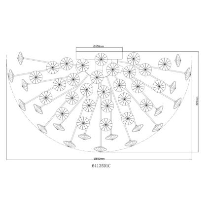 Globo - Plafón LED 6xG9/3,5W/230V diá. 60 cm cromo brillante