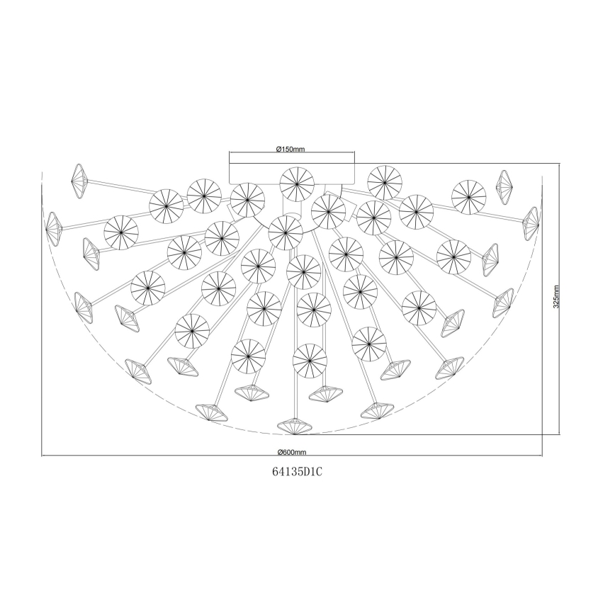 Globo - Plafón LED 6xG9/3,5W/230V diá. 60 cm cromo brillante