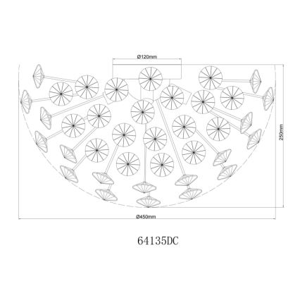 Globo - Plafón LED 4xG9/3,5W/230V diá. 45 cm cromo brillante