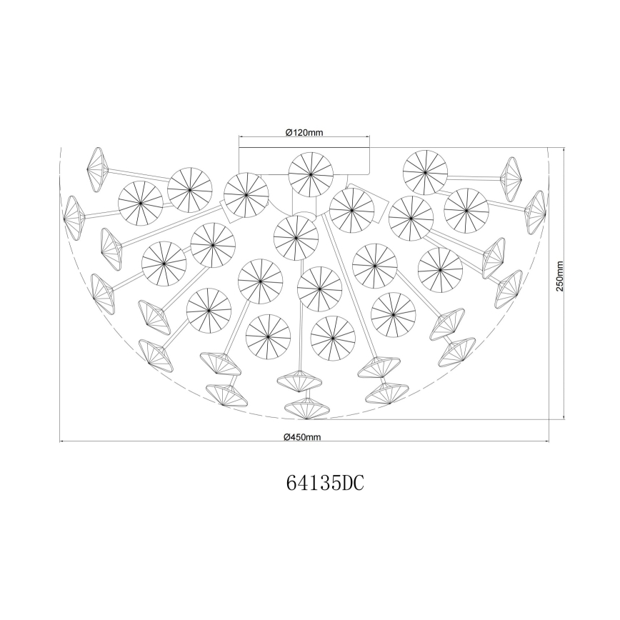 Globo - Plafón LED 4xG9/3,5W/230V diá. 45 cm cromo brillante
