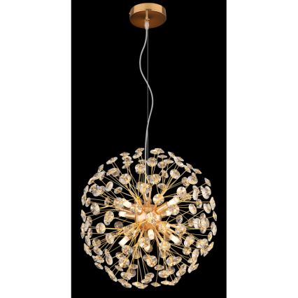 Globo - Lámpara colgante LED con cable 8xG9/3,5W/230V Ø 40 cm dorada