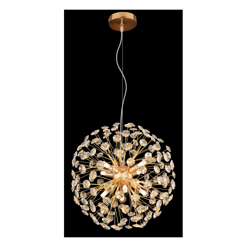Globo - Lámpara colgante LED con cable 8xG9/3,5W/230V Ø 40 cm dorada