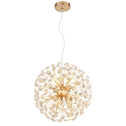 Globo - Lámpara colgante LED con cable 8xG9/3,5W/230V Ø 40 cm dorada