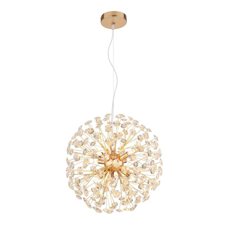 Globo - Lámpara colgante LED con cable 8xG9/3,5W/230V Ø 40 cm dorada