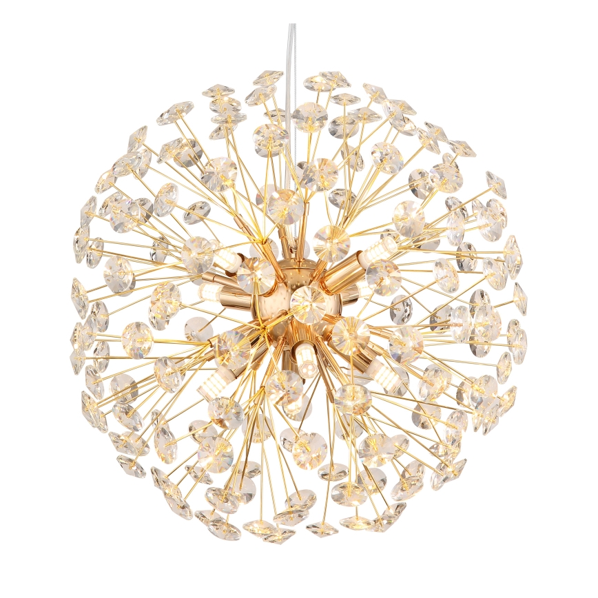 Globo - Lámpara colgante LED con cable 8xG9/3,5W/230V Ø 40 cm dorada