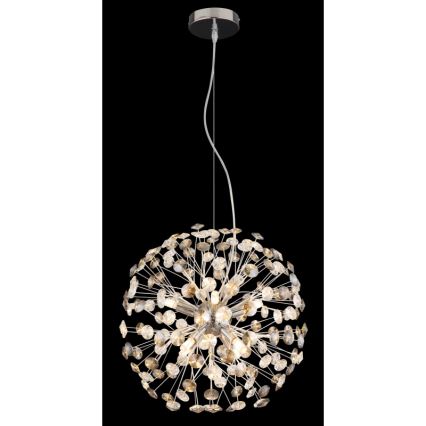 Globo - Lámpara colgante LED con cable 8xG9/3,5W/230V cromado brillante