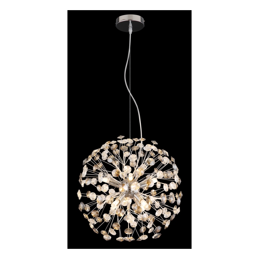 Globo - Lámpara colgante LED con cable 8xG9/3,5W/230V cromado brillante
